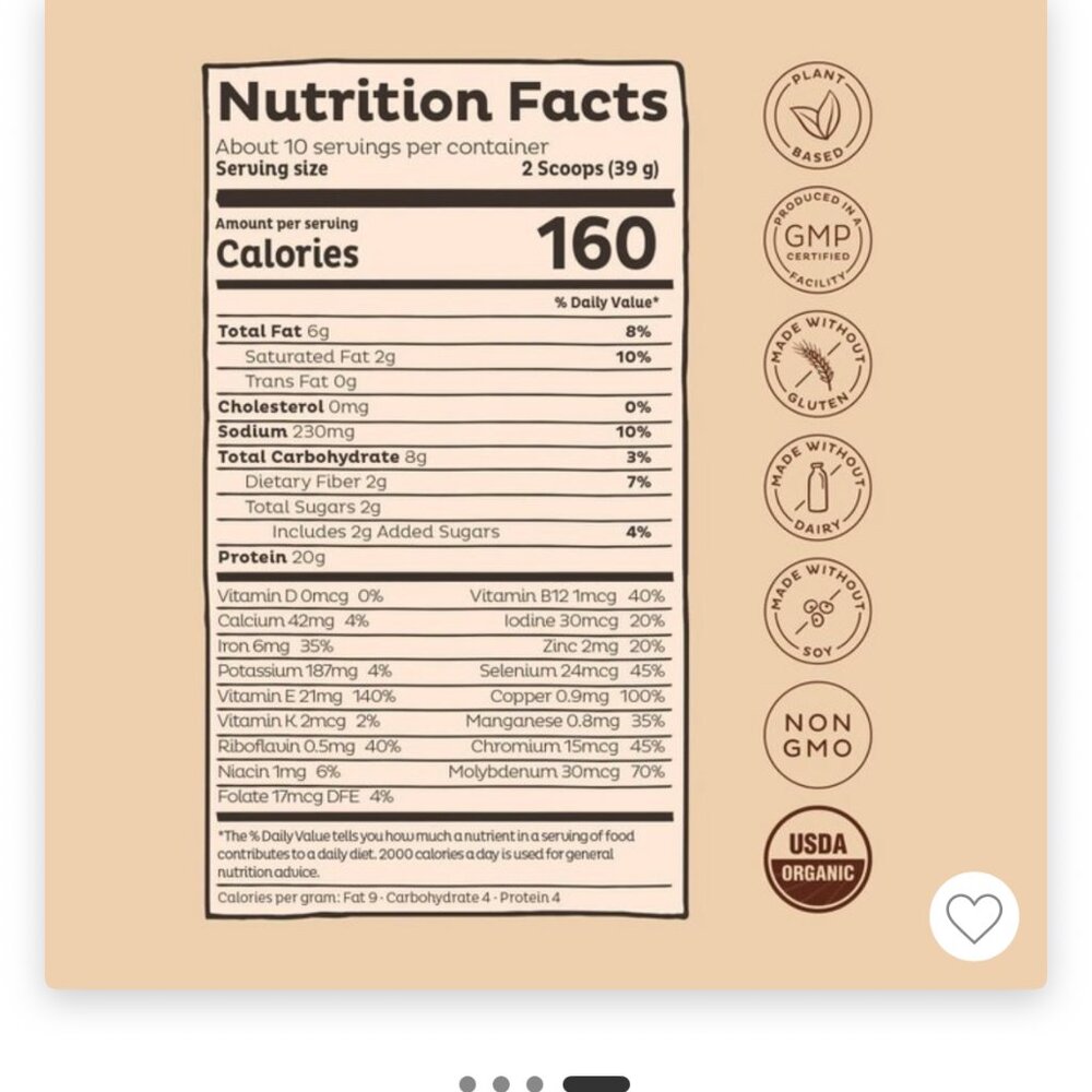 Kos Organic Superfood Plant Protein Powder Chocolate Peanut Butter - Picture 4 of 4